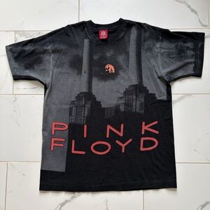 Vintage 1993 Pink Floyd Animals T Shirt Tee Size XL Brockum Black Grey Pink Pig